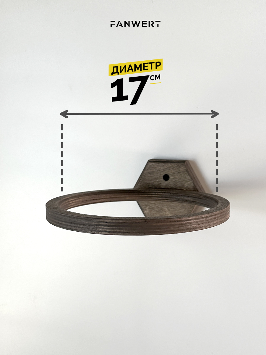 Диаметр кольца настенного держателя для кашпо — 17 см